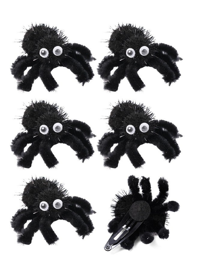PinkSheep 6 Pieces Halloween Hair Accessories For Kids Girl Spider Hair Clip For Women Halloween Hair Clips Halloween Costume Decoration Accessories Crazy Hair Day Accessories For Kids - Image 1
