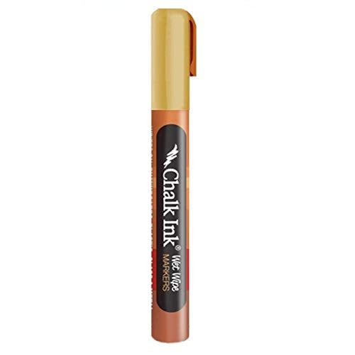 Chalk Ink Metallic Wet Wipe Marker, 6 mm, Solid Gold Dancer - Image 1