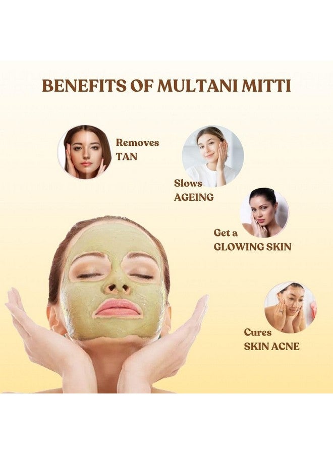 InfiniteEshop Organic Multani Mitti Powder - Natural Fullerâs Earth for Face & Hair, Pore Cleansing & Skin Glow (200 GRAM) - Image 5
