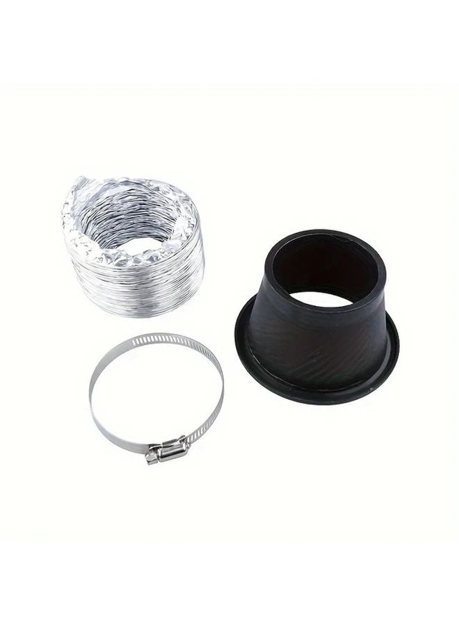 Round Car Front Bumper Air Intake Vortex Turbocharger Inlet Kit ABS Turbine Funnel Carbon Fiber Look - Image 1