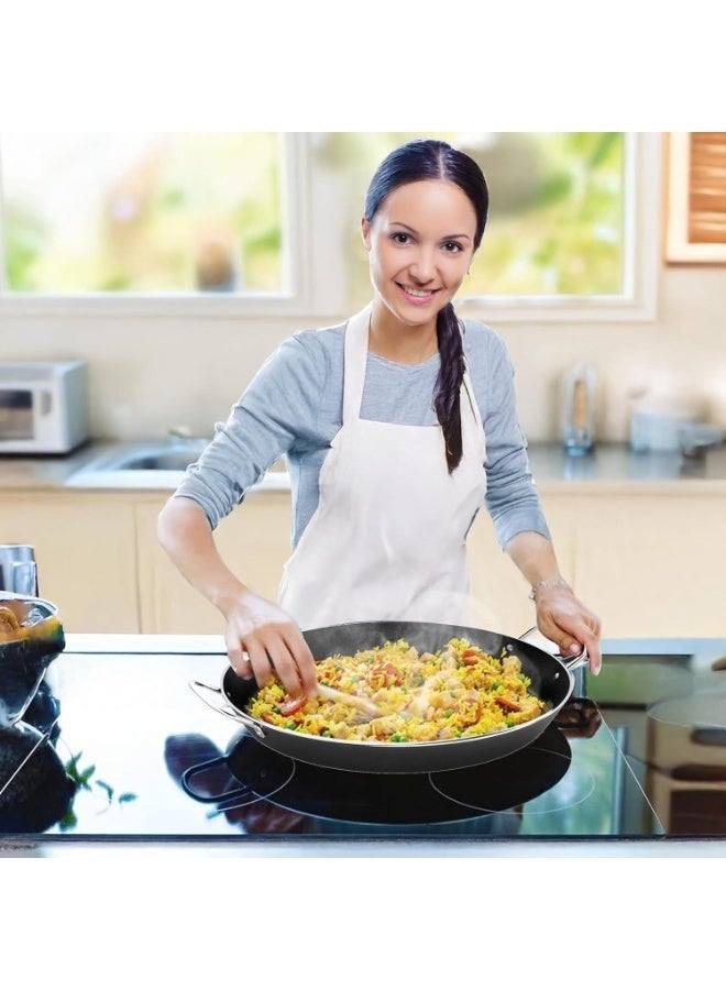 KAWASHI Aluminium Paella Pan 30cm JTC001 – Lightweight, Durable Non-Stick Pan for Even Heat Distribution, Easy to Clean, Perfect for Cooking Paella, Sautéing & Everyday Meals - Image 5