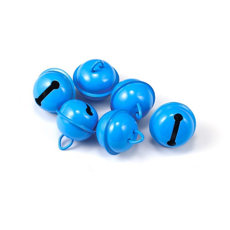 22mm Christmas bell Christmas tree decoration color key chain pendant handmade DIY jewelry accessories material Sky blue 