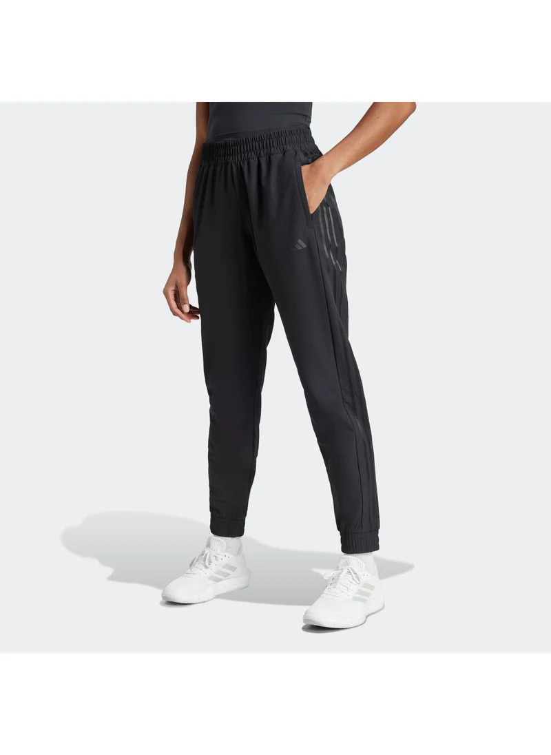 Adidas Pacer All Gym 3 Stripe Woven Mid Rise Pants