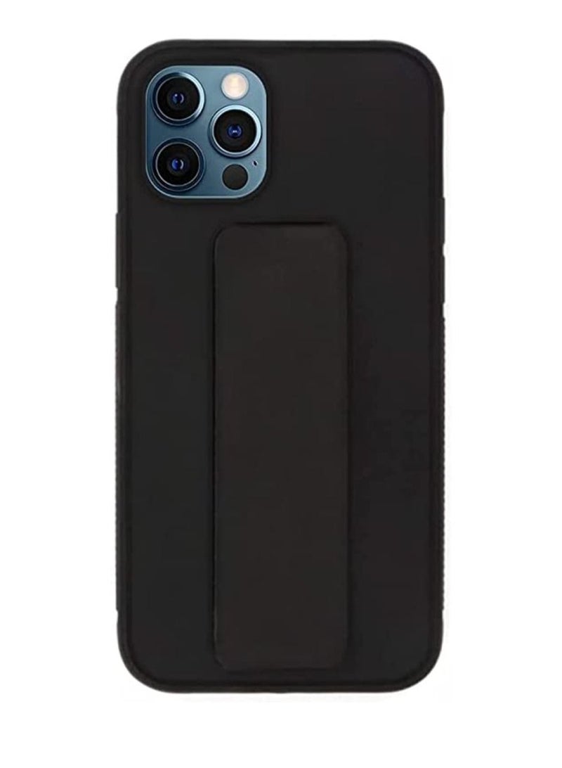 iPhone 12 Pro Max Case Phone Cover With Hand Strip Black - Image 1