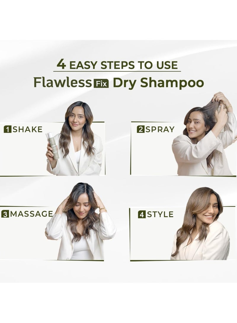 Flawless Fix Dry Shampoo – Benzene Free, Residue-Free Instant Refreshment for Oily & Greasy Hair in Just 60 Seconds, 200ml - Image 5