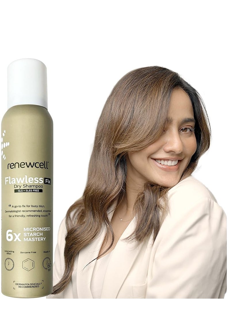 Flawless Fix Dry Shampoo – Benzene Free, Residue-Free Instant Refreshment for Oily & Greasy Hair in Just 60 Seconds, 200ml - Image 1