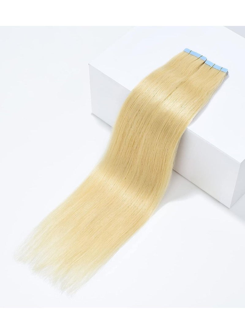 إستيل شريط تمديد شعر طبيعي، شريط طبيعي مفرود بنسيج ريمي بشري غير ملحوم (20 قطعة/50 جم-24 بوصة) - Image 2