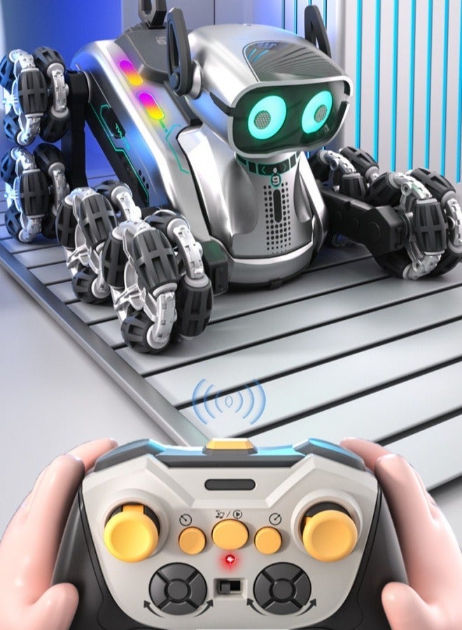 general RC Stunt Drift Robot Dog - 8 Wheels Remote Control Toy with LED Lights & Music, Smart Sensor for Kids - Best Gift for Boys & Girls - Image 1