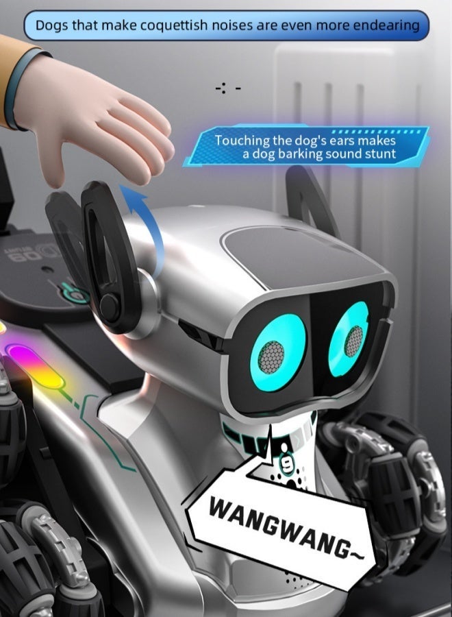 general RC Stunt Drift Robot Dog - 8 Wheels Remote Control Toy with LED Lights & Music, Smart Sensor for Kids - Best Gift for Boys & Girls - Image 3