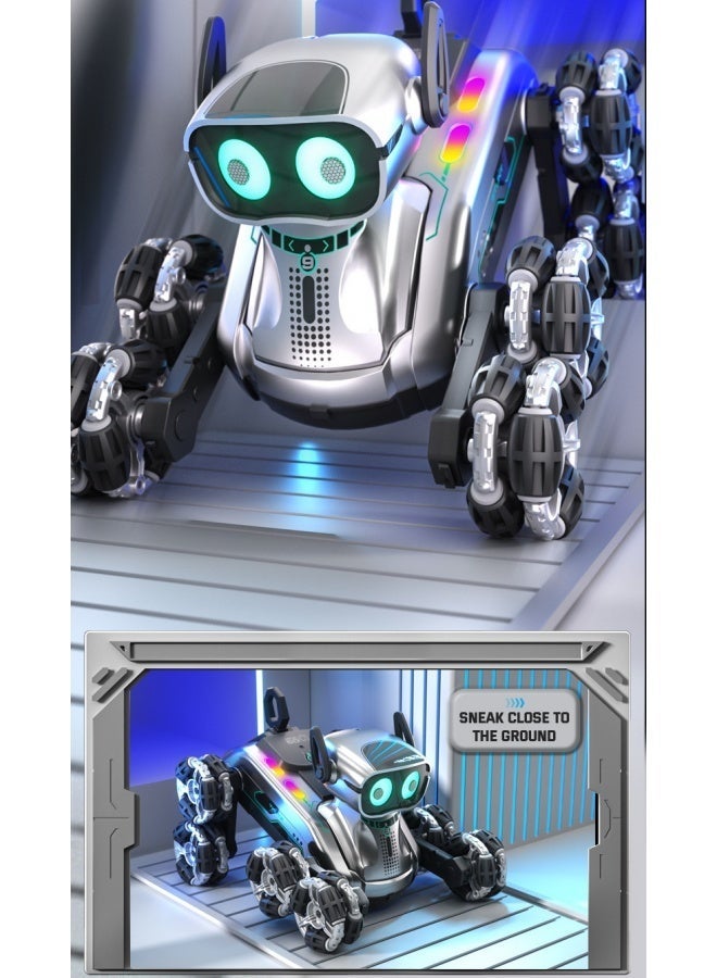 general RC Stunt Drift Robot Dog - 8 Wheels Remote Control Toy with LED Lights & Music, Smart Sensor for Kids - Best Gift for Boys & Girls - Image 4