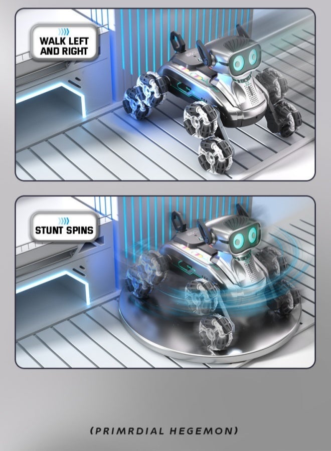 general RC Stunt Drift Robot Dog - 8 Wheels Remote Control Toy with LED Lights & Music, Smart Sensor for Kids - Best Gift for Boys & Girls - Image 5