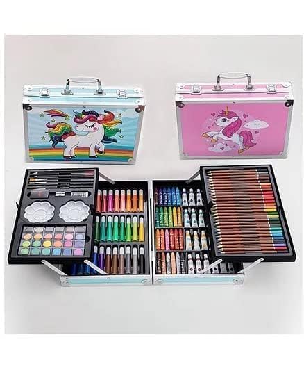 HARIRUP® 145 Pcs Sketch Pencil Drawing Kit Stationary Colour Set Crayons Oil Pastels Colour Pencil Set Watercolor Cakes Paint Brush Sharpener Eraser Art Supplies for Artist Set Kids - Image 4