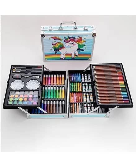 HARIRUP® 145 Pcs Sketch Pencil Drawing Kit Stationary Colour Set Crayons Oil Pastels Colour Pencil Set Watercolor Cakes Paint Brush Sharpener Eraser Art Supplies for Artist Set Kids - Image 3