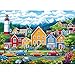 Blueforest 1000 Piece Jigsaw Puzzle for Adults Coastal Village Scene Colorful Houses Lighthouse Mountain View 275x197 Inch Large Puzzle Challenging Hard Difficult Puzzles for Adults - Image 2