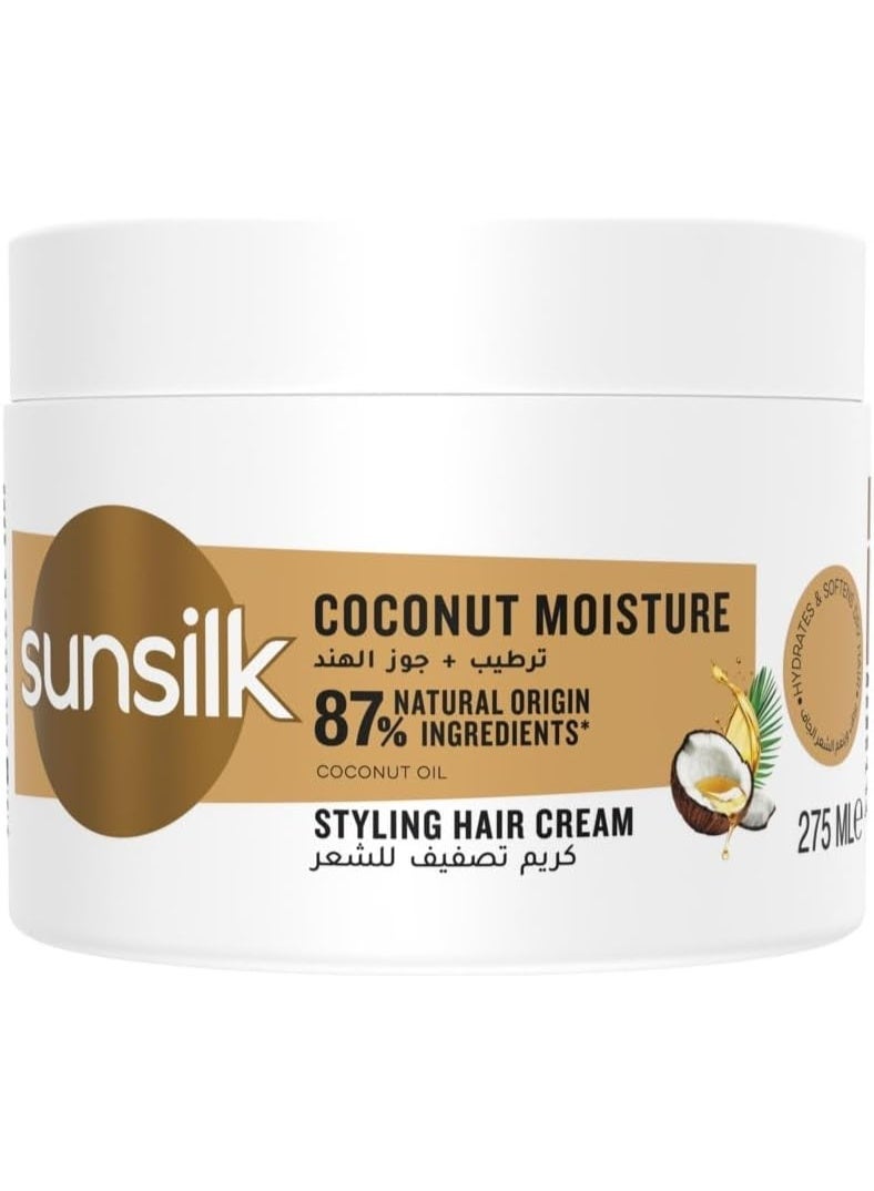 SUNSILK Styling Cream Coconut Moisture 275ml - Image 1