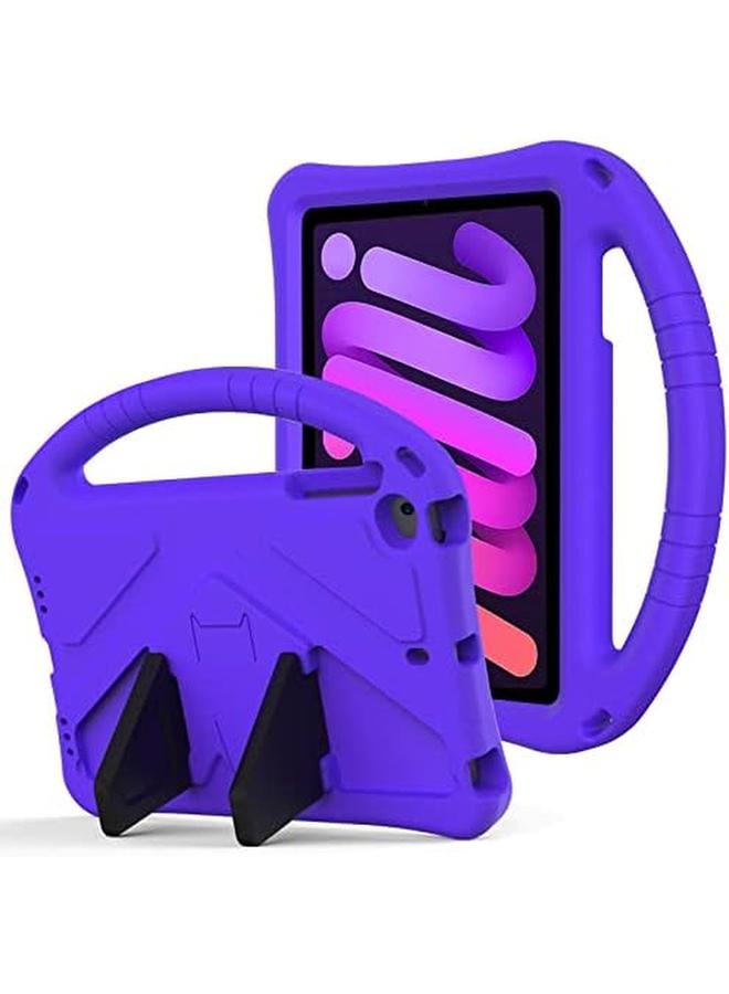 erorex Kids Case For Ipad Mini 6 2021 With Handle Stand Pencil Holder Eva Kid Proof Rugged Shockproof Full Cover Kids Case For Boy Girl Kids For Ipad Mini 6Th Generation (Purple)  - Image 5