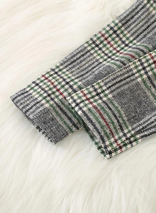 تايك تو معطف بنقشة مربعات مزود بأزرار