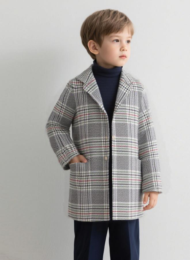 Take Two Checked Button Up Coat - Image 1