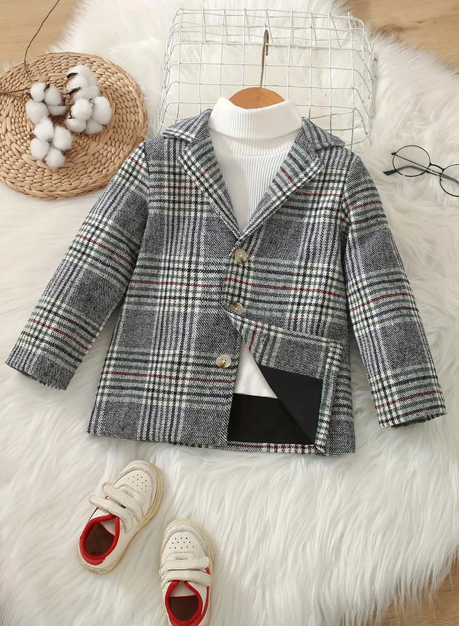 Take Two Take Two Checked Button Up Coat