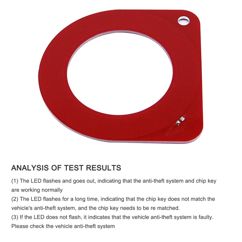 Car Key ECU Test Coil Red: Universal For All Chip Anti-Theft Cars - Fast Fault Detection ECU Induction Signal Detection Tool For Automotive & Access System Diagnosis - Image 3