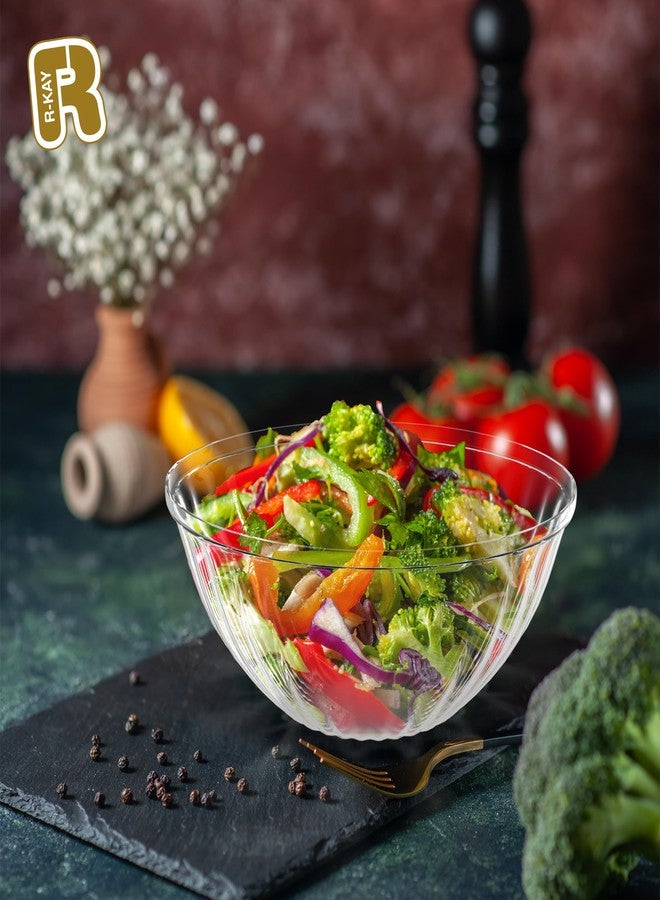 R-kay 6 Pack Extra Large Serving Bowl - 150 Ounce Plastic Serving Bowls For Entertaining - Clear Plastic Bowls For Salads And Snacks - Disposable bowls For All Occasions - Image 3