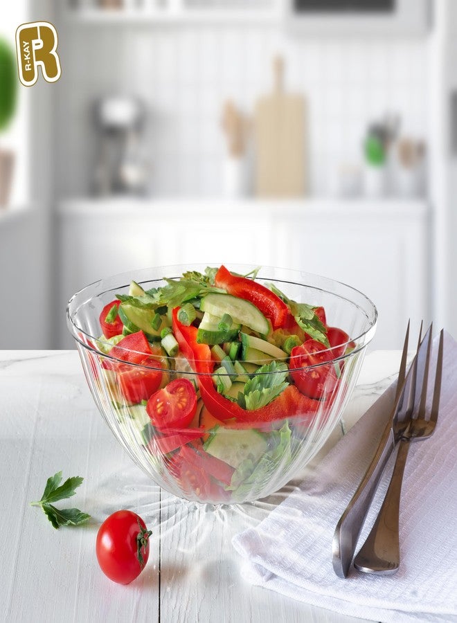 R-kay 6 Pack Extra Large Serving Bowl - 150 Ounce Plastic Serving Bowls For Entertaining - Clear Plastic Bowls For Salads And Snacks - Disposable bowls For All Occasions - Image 2
