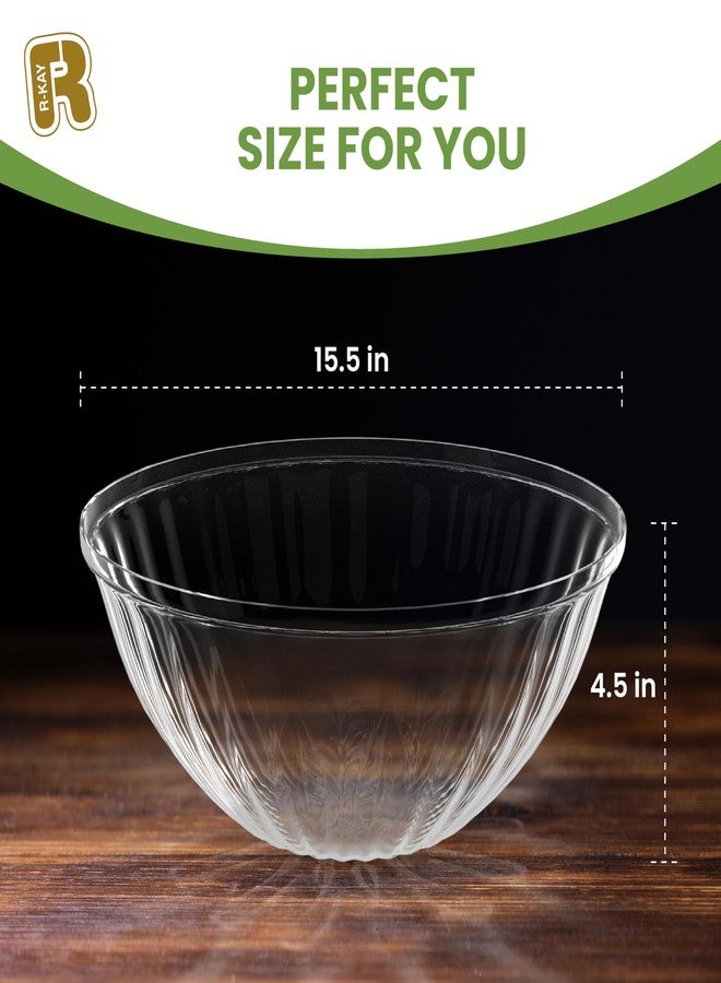 R-kay 6 Pack Extra Large Serving Bowl - 150 Ounce Plastic Serving Bowls For Entertaining - Clear Plastic Bowls For Salads And Snacks - Disposable bowls For All Occasions - Image 5
