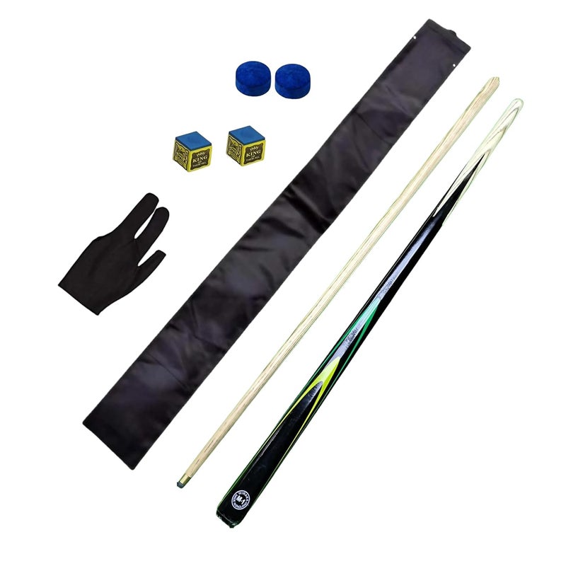 JBB Billiards Snooker Cue Stick and Pool Cue Stick Combo with 9mm Cue Stick, a Glove, 2 Tips, 2 chalks and a cue Cover - Image 1