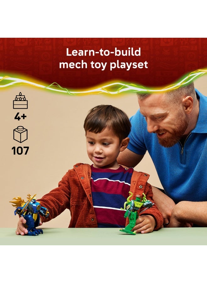 LEGO NINJAGO Jay’s Dragon Mech Fight Ninja Toy 71853 (Age 4+, 107 Pieces) - Image 3