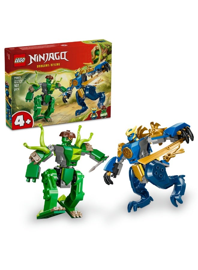 LEGO NINJAGO Jay’s Dragon Mech Fight Ninja Toy 71853 (Age 4+, 107 Pieces) - Image 1