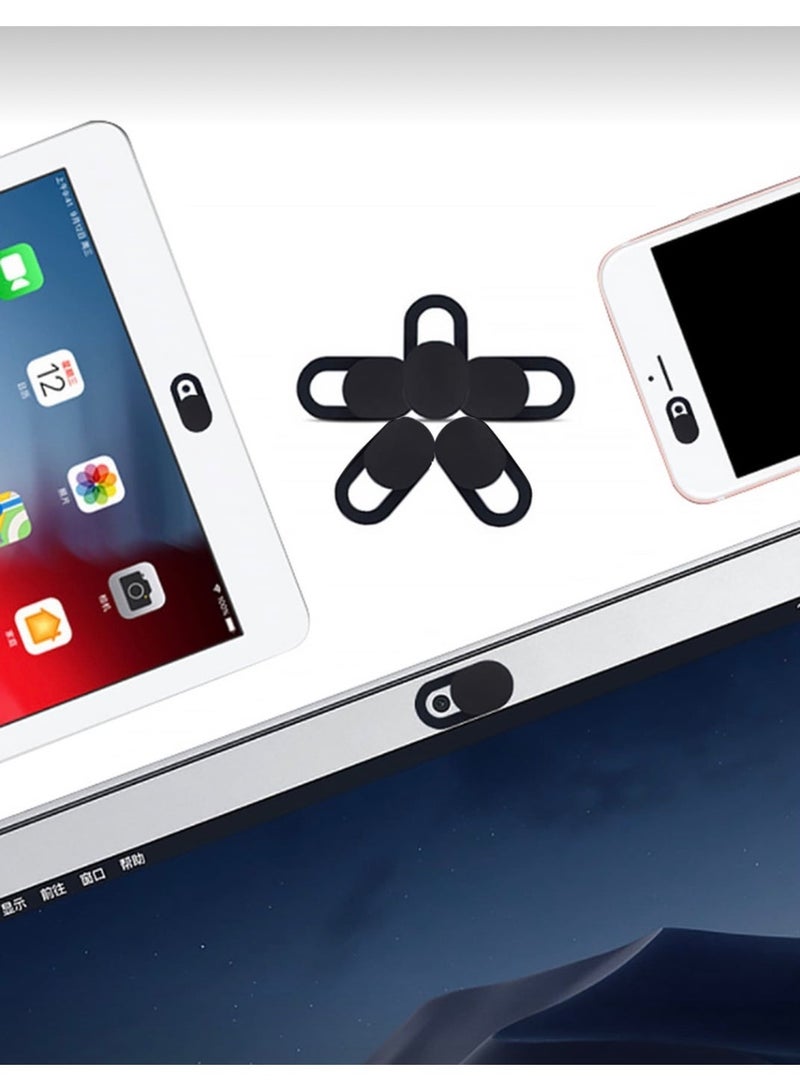 8-piece protective webcam cover set compatible with laptops, iPads, tablets, and phones / Black - Image 4
