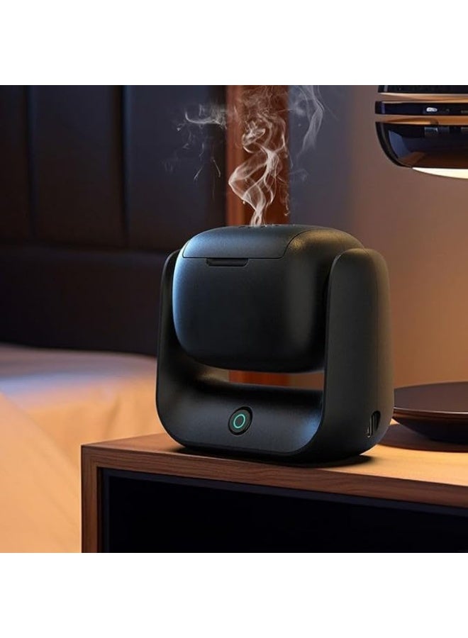 Upgraded Rotational Bakhoor Incense Burner 90° Adjustable | 1500mAh Rechargeable Battery | Type-C Fast Charging | LED Indicator | Portable Electric Bukhoor Burner for Home, Office & Car - Image 4
