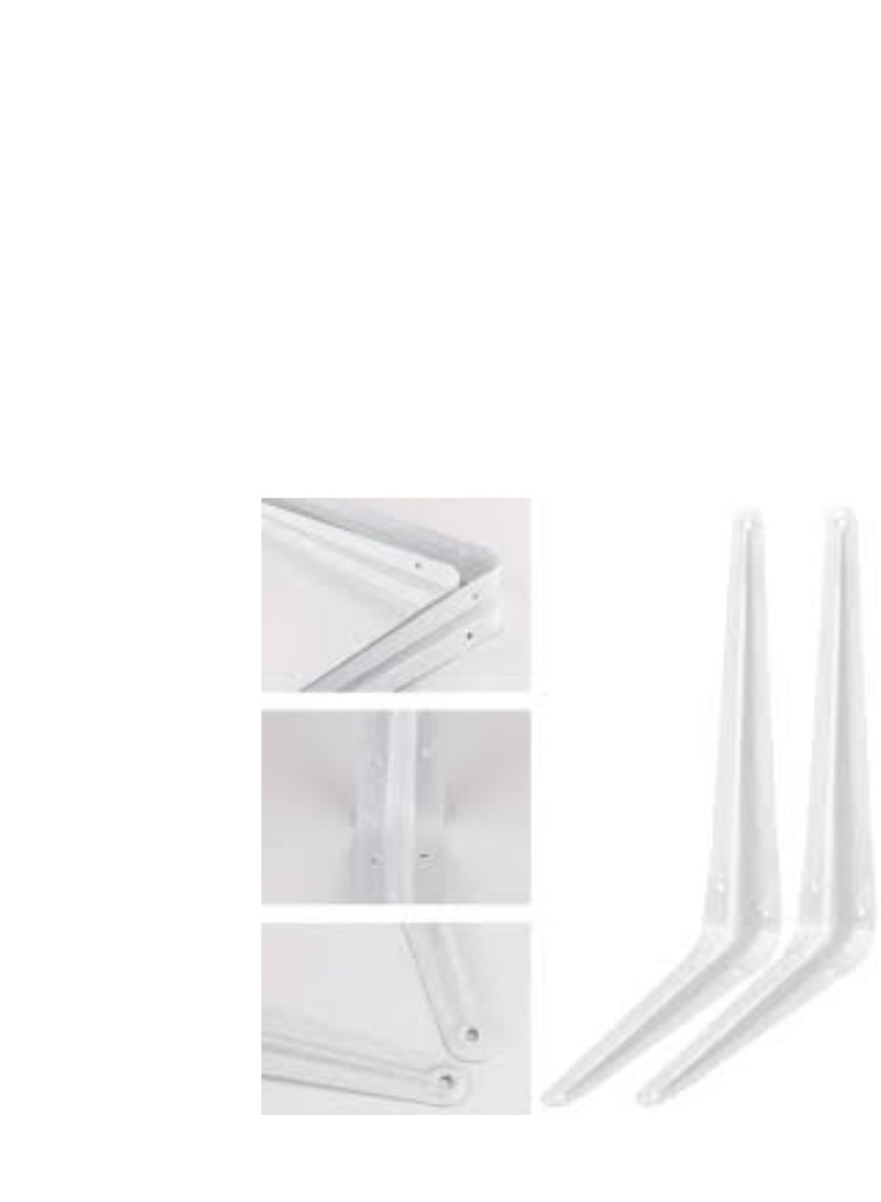 KNP KNP White Light Duty One Pair Shelf Brackets Tripod 8X10 INCH  - Image 2