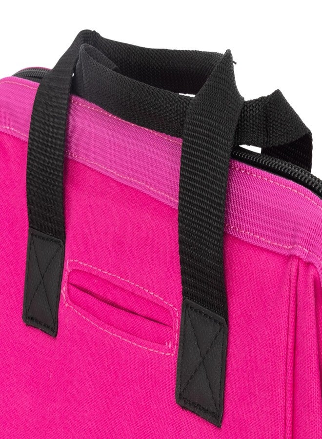 Dickies 12-Inch Durable Canvas Work Bag for Painters, Carpenters, and Builders, Heavy-Duty Zipper, Reinforced Handles, Pink (57148) - Image 3