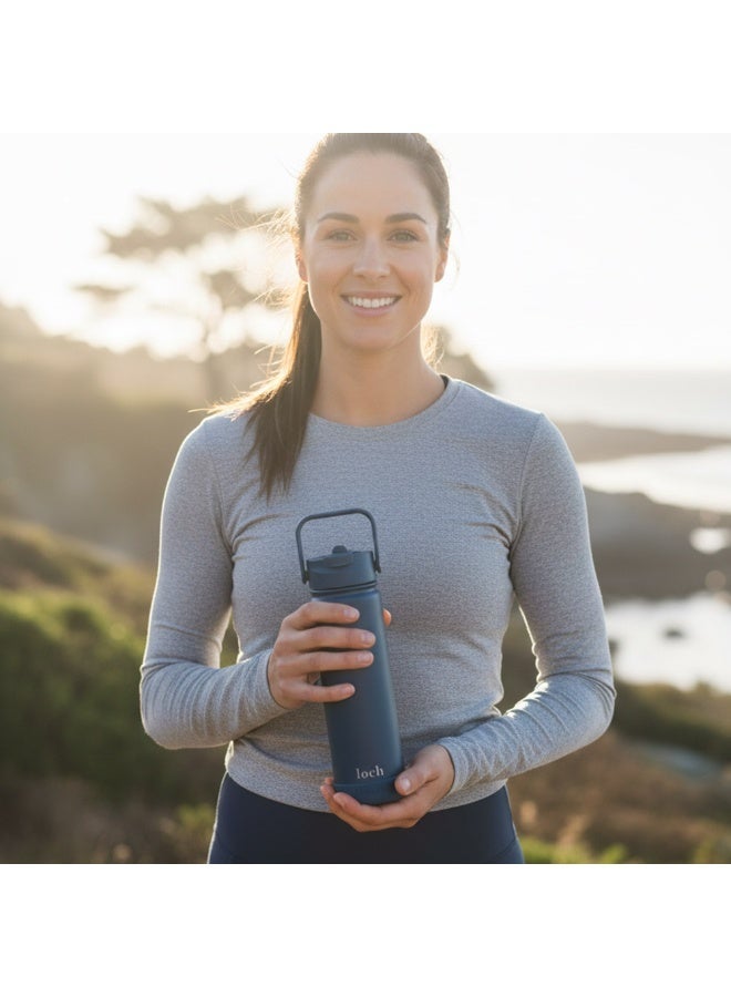 لوك زجاجة بلون أزرق بترولي أحادي اللون بسعة 650 مل - Image 5