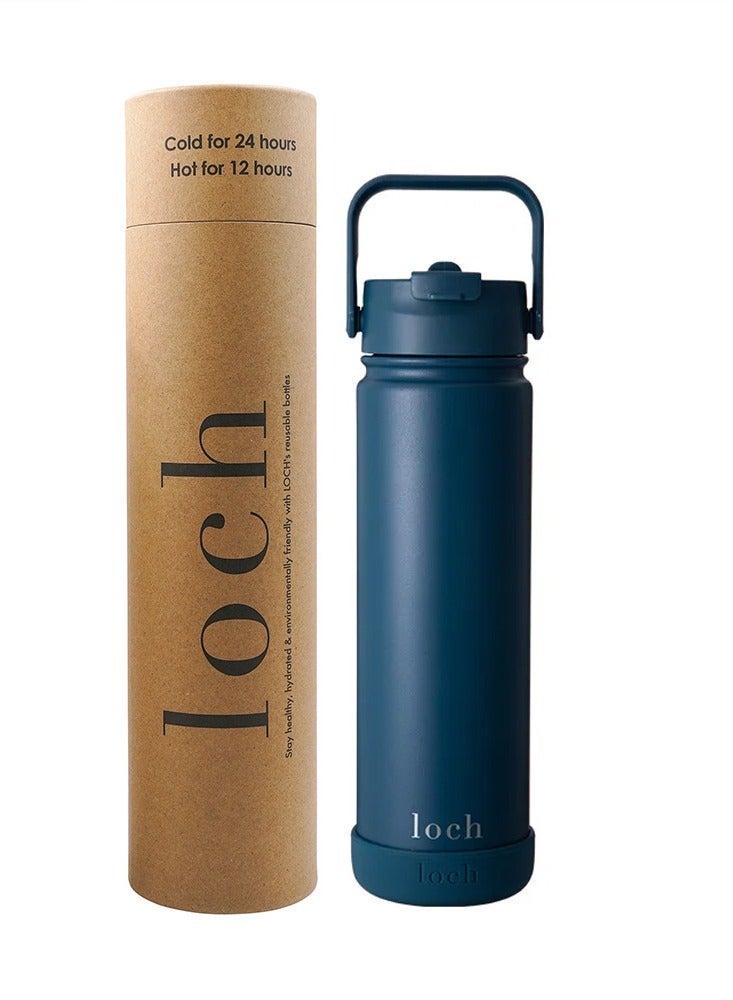 لوك زجاجة بلون أزرق بترولي أحادي اللون بسعة 650 مل - Image 4