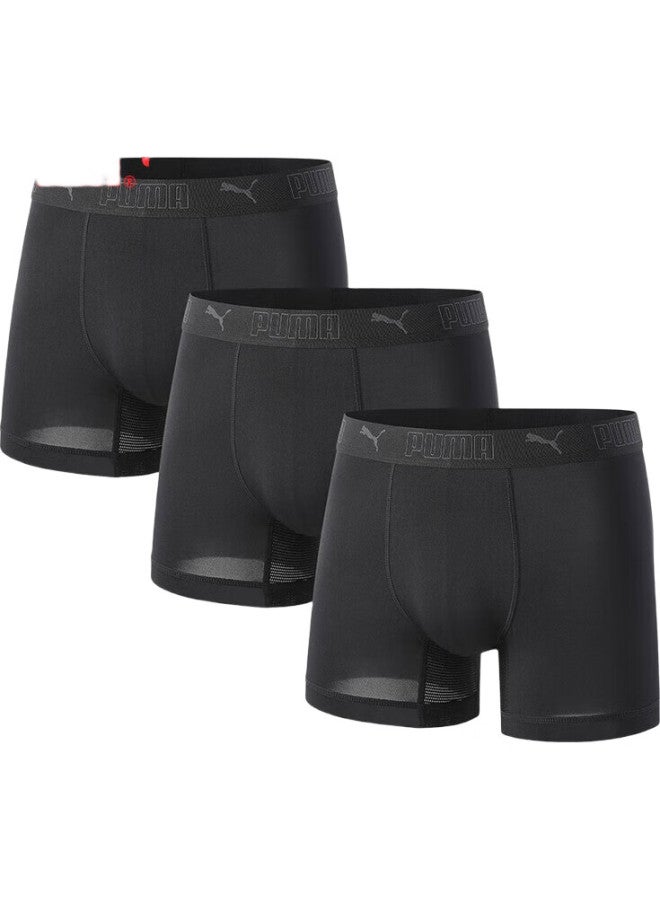 PUMA Men'S Underwear, Quick-Drying, Elastic, Athletic Boxer Briefs, 3-Pack - Image 1