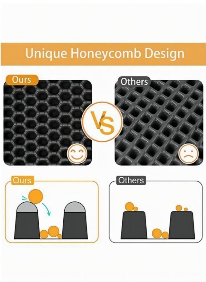ألعاب تي إن قطة القمامة حصيرة تصميم طبقة مزدوجة مقاومة للماء أسهل تنظيف 40x50cm - Image 3