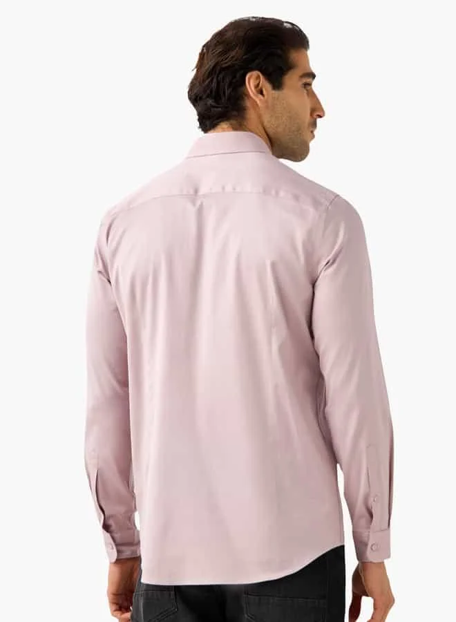 Emperor Emperor Embroidered Shirt with Collar and Long Sleeves