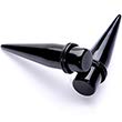 Body Candy Unisex Ear Gauges Stretching Kit Straight Tapers for Stretched Ears Black Acrylic Taper Set 9/16" - Image 2