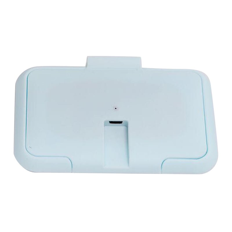 Baby Wipe Warmer Thermostat Temperature Double Layers Cover Portable USB Wet Wipe Heater Light Blue - Image 2