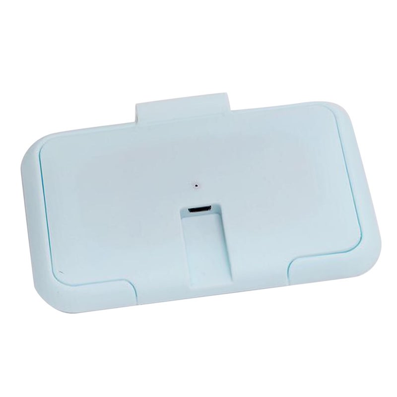 Baby Wipe Warmer Thermostat Temperature Double Layers Cover Portable USB Wet Wipe Heater Light Blue - Image 3