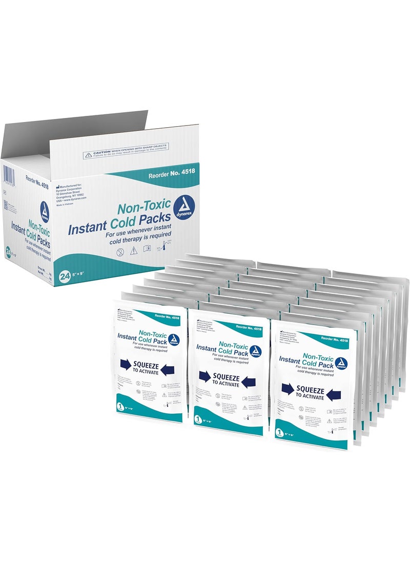 Dynarex Dynarex 4518 Instant Cold Pack with Urea, 5"x9", Pack of 24 