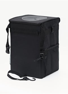 Generic Car Trash Can with Lid and Storage Pockets , Leak-Proof Organizer, Waterproof Garbage Can, Multipurpose Trash Bin for Car, Black,Free Hanging Design  - Image 5