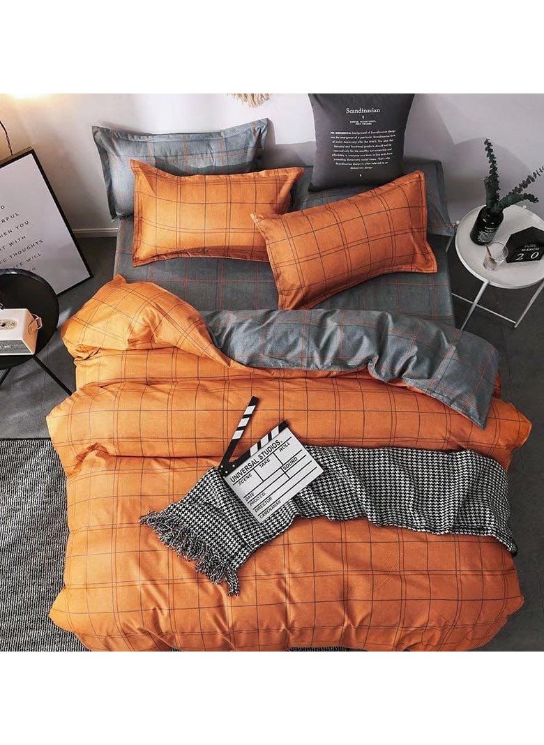 AL RAID Super King Size Bed Sheet Set - 6-Piece Bedding Set Includes Duvet Cover, Fitted Sheet, and 4 Pillowcases - Soft, Durable, and Breathable Luxury for All Seasons in Elegant Set 220x240cm 