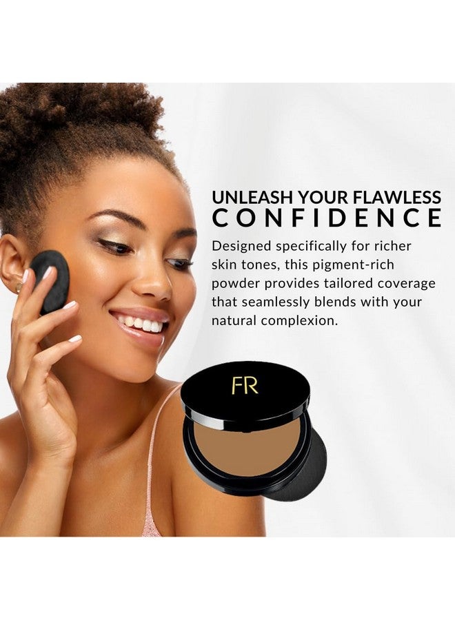 فلوري روبرتس بودرة مضغوطة فاخرة لإزالة الزيوت من فلوري روبرتس، تتحكم في الزيوت واللمعان لفترة طويلة، تمنح بشرة خالية من العيوب للنساء ذوات البشرة الملونة أو ذات درجات البشرة الداكنة - Image 3