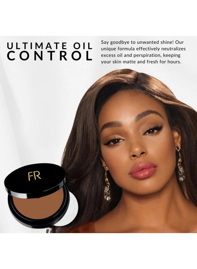 فلوري روبرتس بودرة مضغوطة فاخرة لإزالة الزيوت من فلوري روبرتس، تتحكم في الزيوت واللمعان لفترة طويلة، تمنح بشرة خالية من العيوب للنساء ذوات البشرة الملونة أو ذات درجات البشرة الداكنة - Image 4