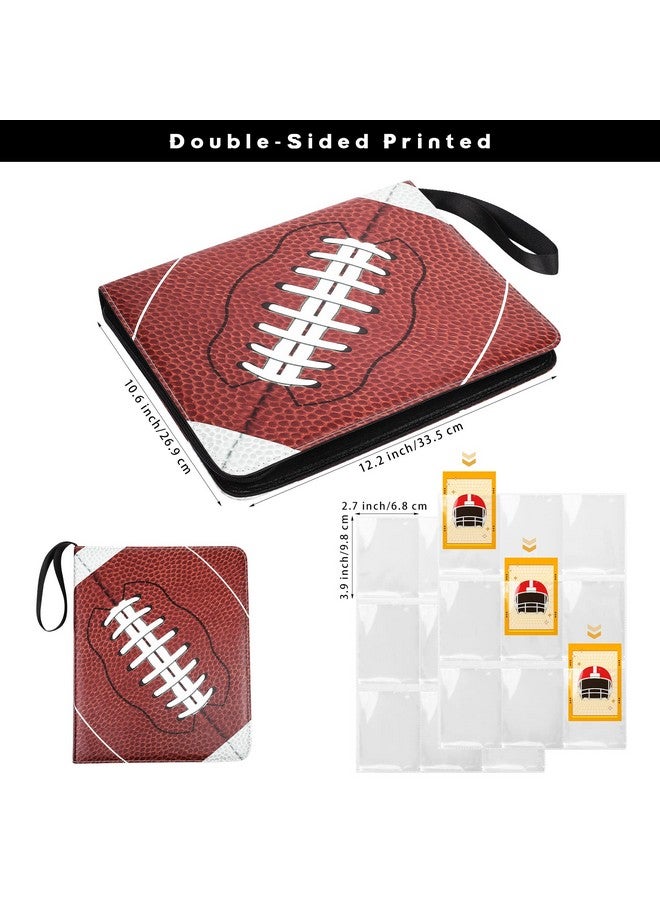 Elcoho 900 Pockets Football Card Binder for Trading Cards Holder with Sleeves Album Cards Holder Protectors with 3 D-Ring Album for Sports, Football Card Collection Storage - Image 2