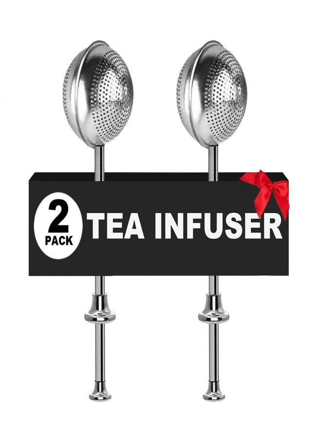 Jedrey 2pack Tea Ball, tea infuser for loose leaf tea, tea strainers for loose tea, stainless steel tea strainer, loose leaf tea steeper, easy clean, tea fine mesh strainer reusable - Image 2
