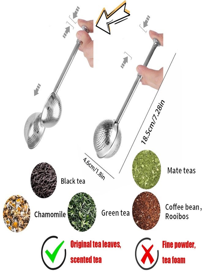 Jedrey 2pack Tea Ball, tea infuser for loose leaf tea, tea strainers for loose tea, stainless steel tea strainer, loose leaf tea steeper, easy clean, tea fine mesh strainer reusable - Image 4